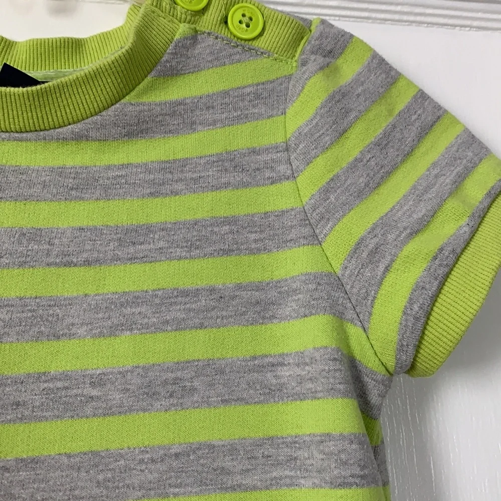 Gap 5 Girls Gray & Neon Green Knit Dress EUC